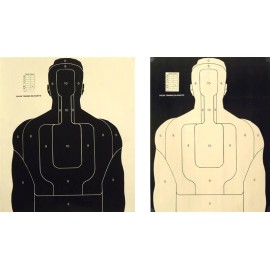 American Target Company (25 PACK) BT-5 San Diego Training Target, 21" x 24", Black or White, SHIPS FREE - White Image