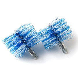 BARETTO Replacement brush for your pellet stove cleaning kit, 2 standard nylon brushes, suitable for cleaning the fireplace with curves (100 mm)