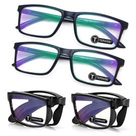 TERAISE 4-Pack Blue Light Blocking Reading Glasses Folding Reading Glasses Folden Readers Lightweight(+150)