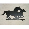 HTW Horse Colt Running Mailbox Topper - Raw steel