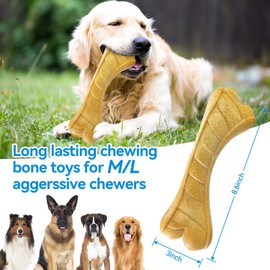 DAOZIJI Tough Dog Toys for Aggressive Chewers, Indestructible Dog Chew Toys Dog Bones for Aggressive Chewers Medium Large Breed, Interactive Dog Chew Bones Toys for Boredom, Power Chew Large Dog Bones
