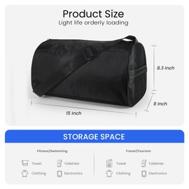 C&F BOGMOST Small Gym Bag for Women & Men,Small Lightweight Duffel Bag Carry On Bags Mini Duffel Travel Bag Waterproof Sports Bags for Workout/Sport/Travel, Dark green