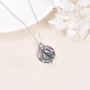 ONEFINITY Dragon Necklace 925 Sterling Silver Purple Light Crystal Pendant