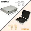 ROC Cases A036 Small Grey Travel Storage Case L280xW225xH65mm Briefcase