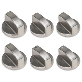Vikrami lighting 6 Pcs Gas Stove Control Knobs, Metal 6mm Cooker Control Switch Knobs, Cooker knobs,Gas Hob Knobs Control Locks,Cooker Knobs Replacement