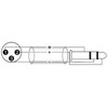 Cable XK-20 XLR-male/ 1/4"plug stere 2m