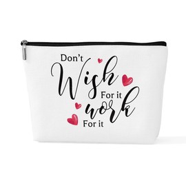 Positive Affirmations Gifts, Workout gifts Inspirational Gifts Makeup Bag, Encouragement Gifts for Women Female Bestie Coworker BFF Daughter Mothers Day Birthday Gifts, Gym Motivational Cosmetic Bag