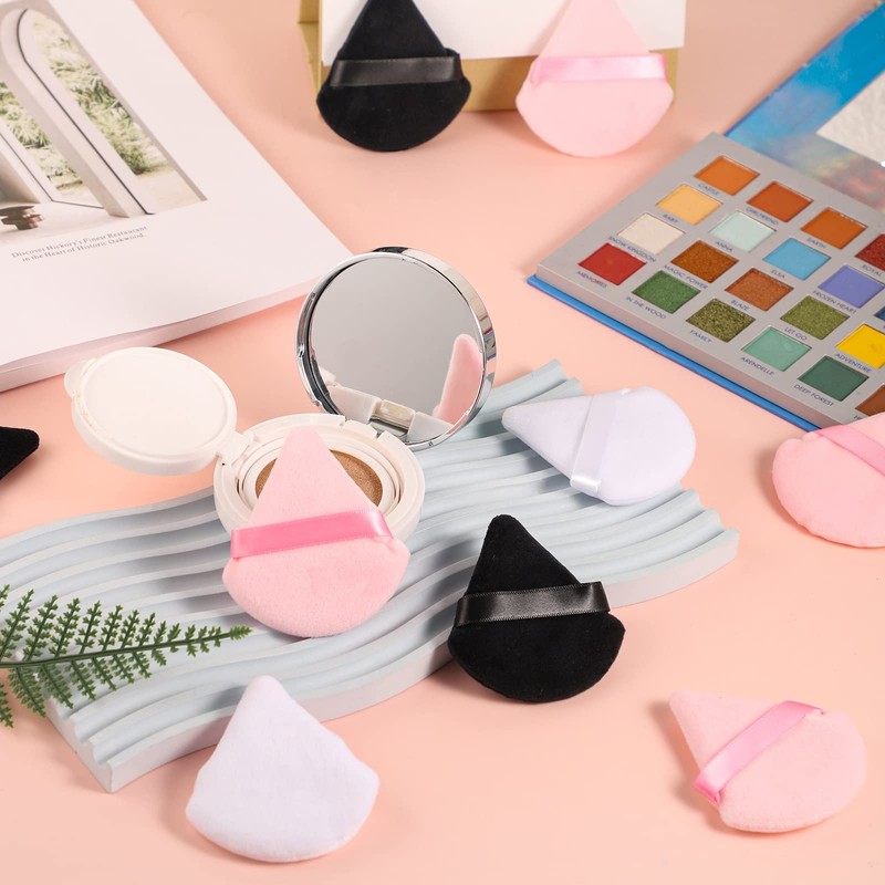 Pimoys 15 Pieces Powder Puff Face Triangle Makeup Puffs for