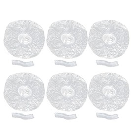 Outanaya 200 Gorros de Baño Desechables Impermeables de Pe Blancos para Proteger el Cabello, Tamaño 44cm, Ideales para Ducharse y Viajar