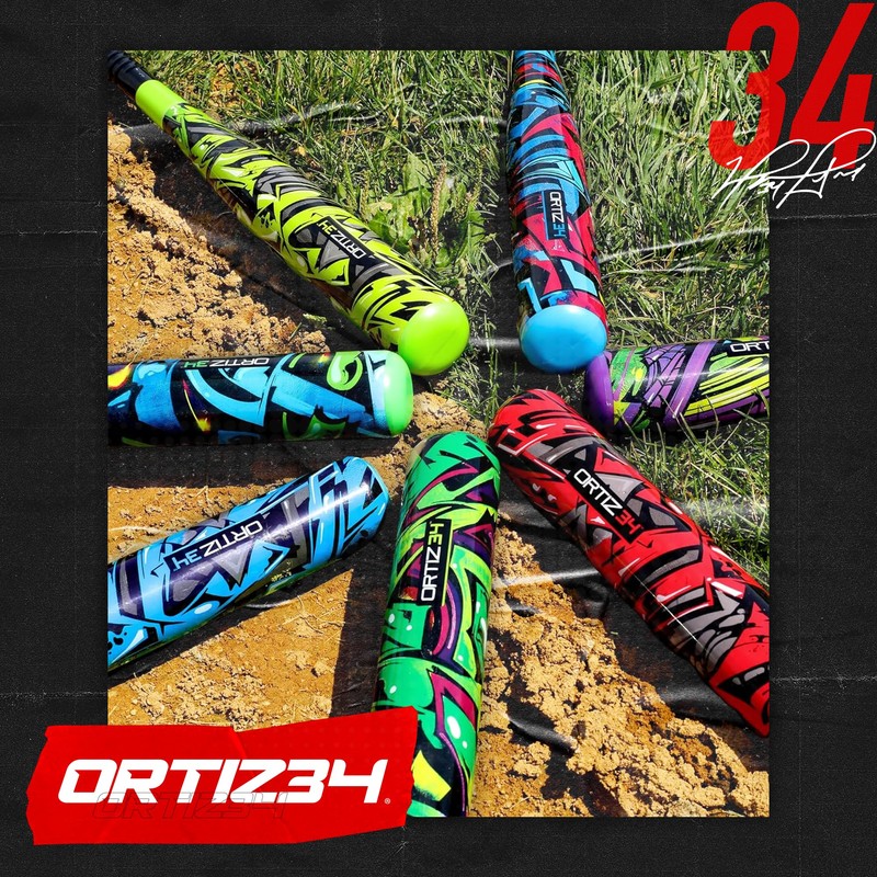 Ortiz34 Grand Slam Set- Graffiti Plastic Bat, 3 Balls, 4