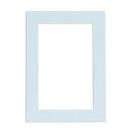 CountryArtHouse Baby Blue Acid Free 8x10 Picture Frame Mats with White Core Bevel Cut for 5x7 Pictures - Fits 8x10 Frame - One Mat