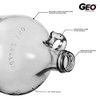 Geo Sports Bottles One Gallon Glass Water Bottle Jug with