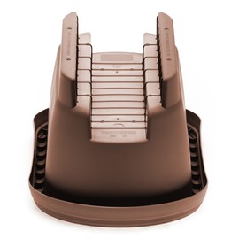 Bloem Modica Deck Rail Round Planter: 24" - Chocolate - Matte Finish, Fits Rail Sizes 4.75"-5.75", Durable Resin Pot, for Indoor and Outdoor Use, Gardening, 4 Gallon Capacity