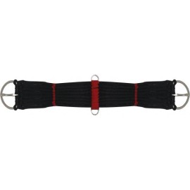 SHOWMAN Western Horse Saddle Rope Girth Cinch Black / Red size 22 24 28 30 32 33" 34 36" - Black w/red 20"