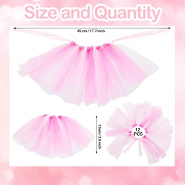Minifalda de mesa tutú, 12 piezas, funda para botella de vino, falda tutú, falda de tul, decoración de tutú, guirnalda de tul, centros de mesa para bodas, baby shower, pasteles, postres, fiesta de