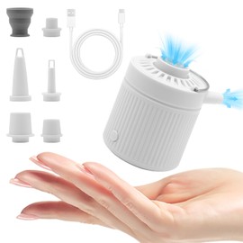 Cueyou Electric Air Pump, Ultra Lightweight and Portable, Wireless Multi-Function Air Pump for Outdoor Use, 3 Stage Light & Emergency SOS Light, Night Use, Japanese Instruction Manual Included, USB