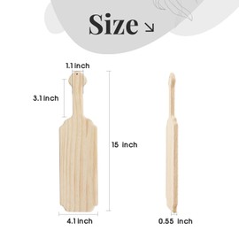 FameFame 15 inch Sorority Paddle, Greek Fraternity Solid Wood, Unfinished Pine Wooden Paddle