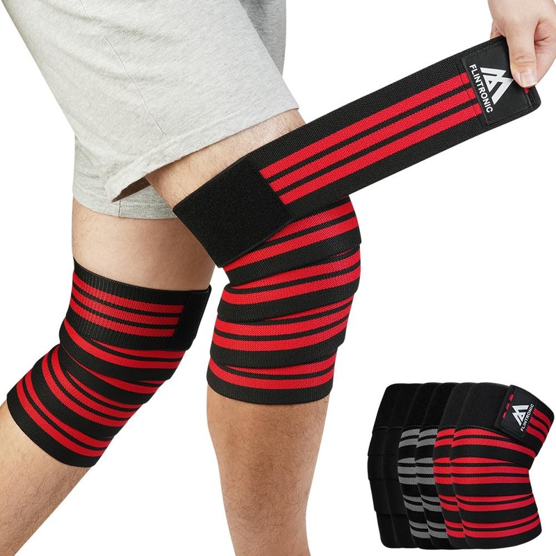 flintronic Knee Sports Bandages, Strength Training Knee Support Men Women,