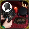 NBEADS 2 Set Black Obsidian Scrying Mirrors, 9.95cm Natural Obsidian
