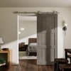 CCJH 4FT/48'' Stainless Steel Sliding Track Barn Door Hardware Kit