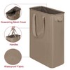 efluky Slim Laundry Basket, Narrow Laundry Hamper with Handles, Collapsible