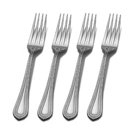 MIkasa Regent Bead 18/10 Stainless Steel Dinner Fork (Set of Four)