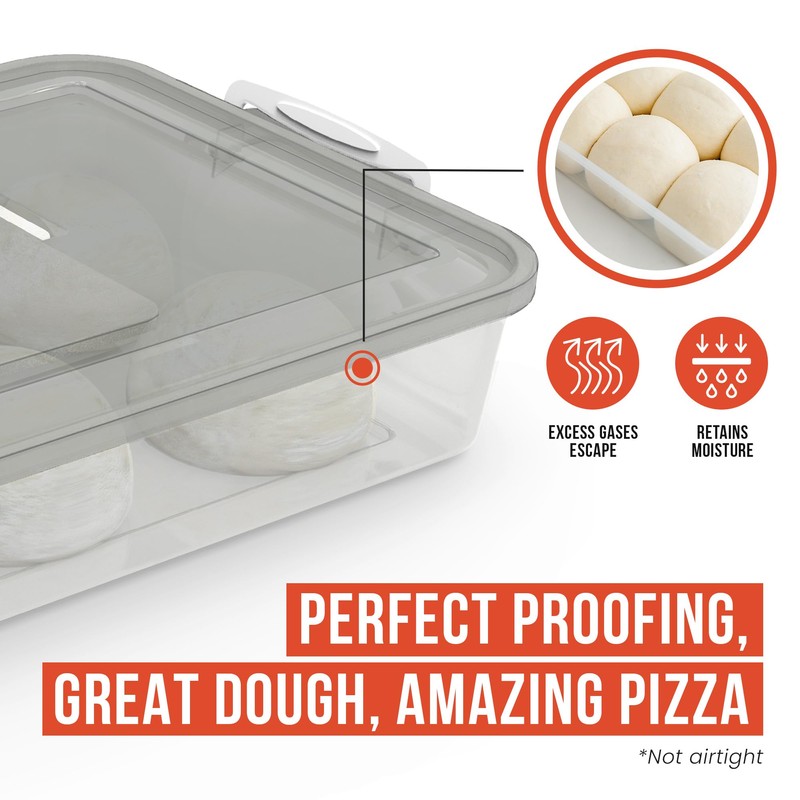 Chef Pomodoro Pizza Dough Proofing Box, 14 x 11-Inch, Pizza