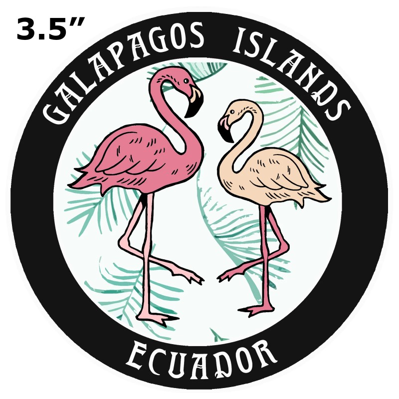Blue Heron Two Flamingos Galapagos Islands Ecuador Car Truck Window