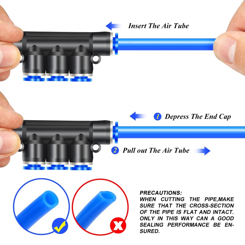ERGAOBOY 5 pieces 10 mm pipe AD 5-way quick release