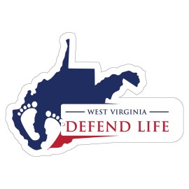West Virginia Sticker Pro-Life Sticker