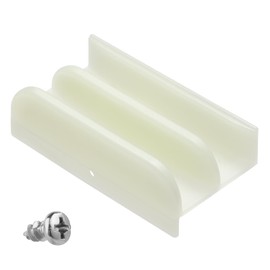 M6219 Sliding Shower Door Bottom Guide - Plastic Track Guide for Top Hung Glass Shower Doors with 1/2 Inch Channels, 7/16-inch Thick Glass (1)