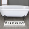Mohawk Home Hers White/Black 2' x 3' 4" Bath Mat