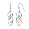 925 Sterling Silver Infinity Knot Twist French-Wire Drop Dangle Earrings