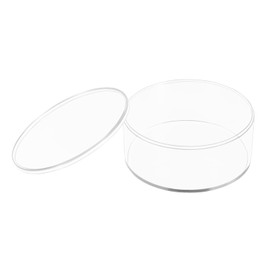 Dayaanee Round Acrylic Container with Lid Clear Round Acrylic Box Organizer Container Acrylic Circle Box 5.9” X2.6 Storage Boxes for Candy,Pill, Nails, Beads and Tiny Jewelry