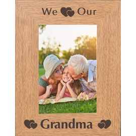We Heart Our Grandma 6x4 6 x 4 Portrait Photo Picture Frame Photoframe Love Gifts For Birthday From Grandchildren
