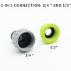 3 Piece Tap Connector, 1/2 Inch 3/4 Inch 2-in-1 Hose