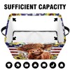 Patriotic American Cow Highland Storage Bins Oxford Fabric Storage Basket