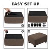 CAROLMADE Small Foot Stool Ottoman Footstool with Legs Under Desk