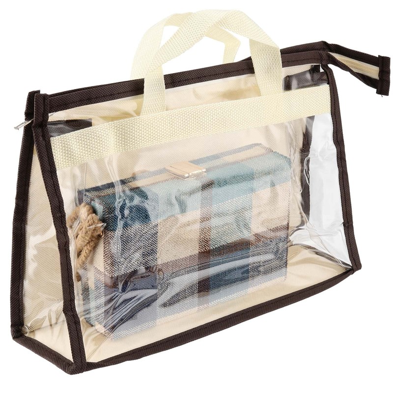 TAICHEUT 18 Pack 3 Sizes Clear Handbag Storage, Clear Purse