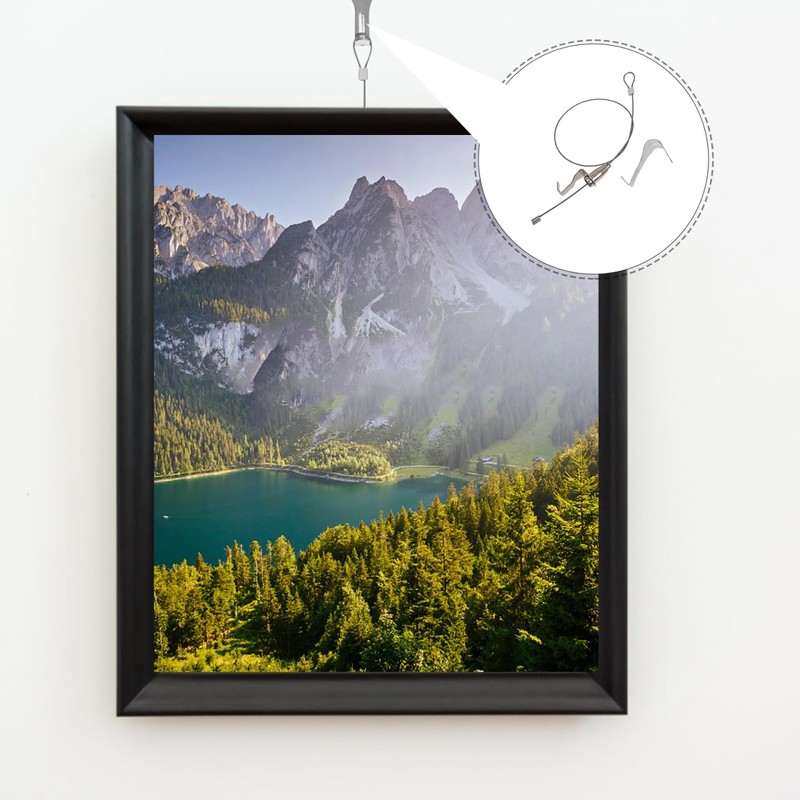 TEHAUX 10 Set Picture Rail Hanging System, 19.6 inch Adjustable