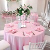 Heneger 8 Pack Pink Round Tablecloth 120 Inch Stain and
