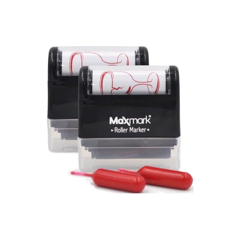 Fragile - Roller Stamp with Two Additional Red Ink Tubes