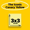 Post-it 100% Recycled Paper Super Sticky Notes, Canary Yellow, 3