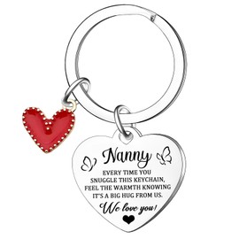 Waeceip Funny Grandma Keyring Nanny Gifts for Grandma from Granddaughter Grandson Nanny Keychain Best Gift Idea for Nanny Birthday Mothers Day Gift