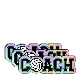 (3Pcs) Coach Volleyball Locker Decorations Stickers Funny Sarcastic Quote Humor Motivational Inspirational Gifts Waterproof Vinyl Decals for Kindle Water Bottle Bumper Car Hard Hat Phone Laptop 3x1