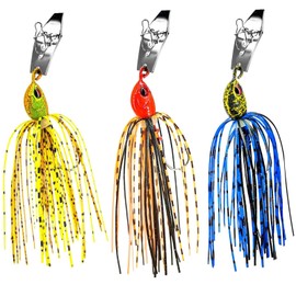 VZU Chatterbait Pike Bait Set, Pre-Assembled Rubber Bait, Sinking Predator Bait for Salt and Freshwater, Artificial Bait Blinker, Jig Spinner, Crankbait, Spinner Bait Set, Gift for Men Fishing