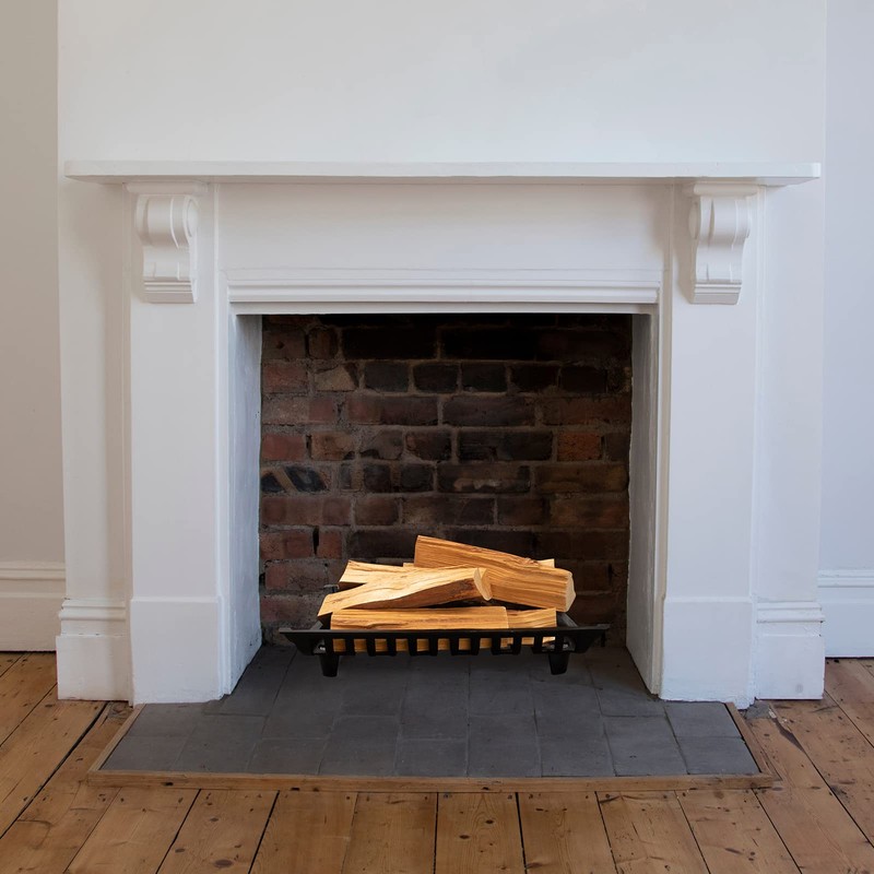 AGTEK 24 inch Fireplace Log Grate Heavy Duty Solid Steel