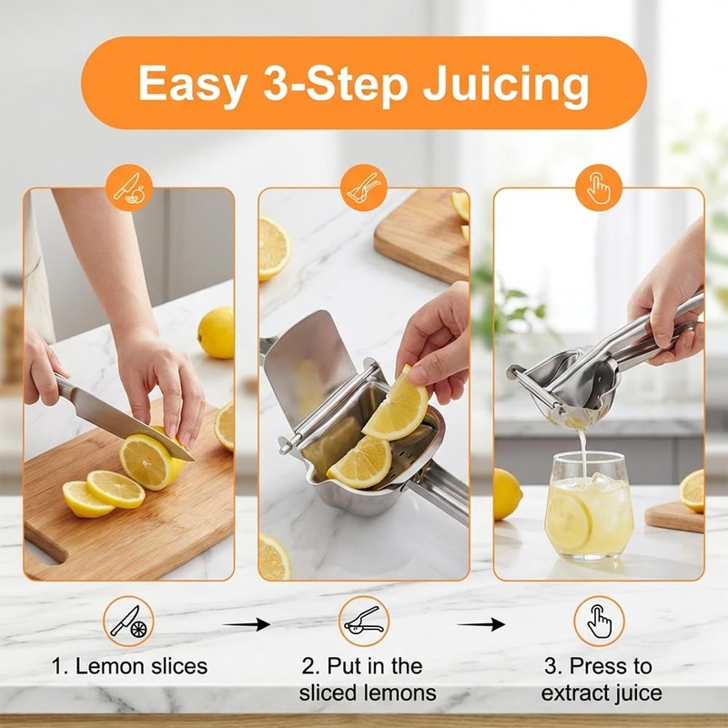 Lemon Squeezer Hand Press Lemon Juicer Manual Citrus Juicer Stainless