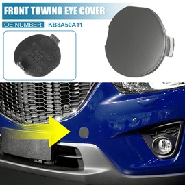 X AUTOHAUX Car Front Bumper Tow Hook Cover Towing Eye Cap for Mazda CX-5 2017 2018 2019 2020 2021 KB8A50A11Trailer Cap Gray