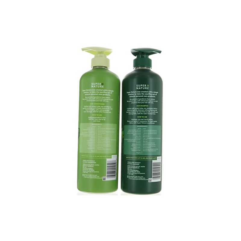Super nature Potente Aloe Suave Hidratante Champú y Acondicionador Sin